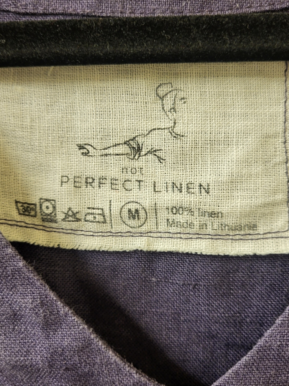 Not Perfect Linen Vienna V neck Linen Tank Top in Eggplant, GUC - Picture 3 of 8